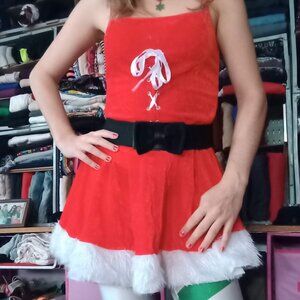 Holiday dress with hat